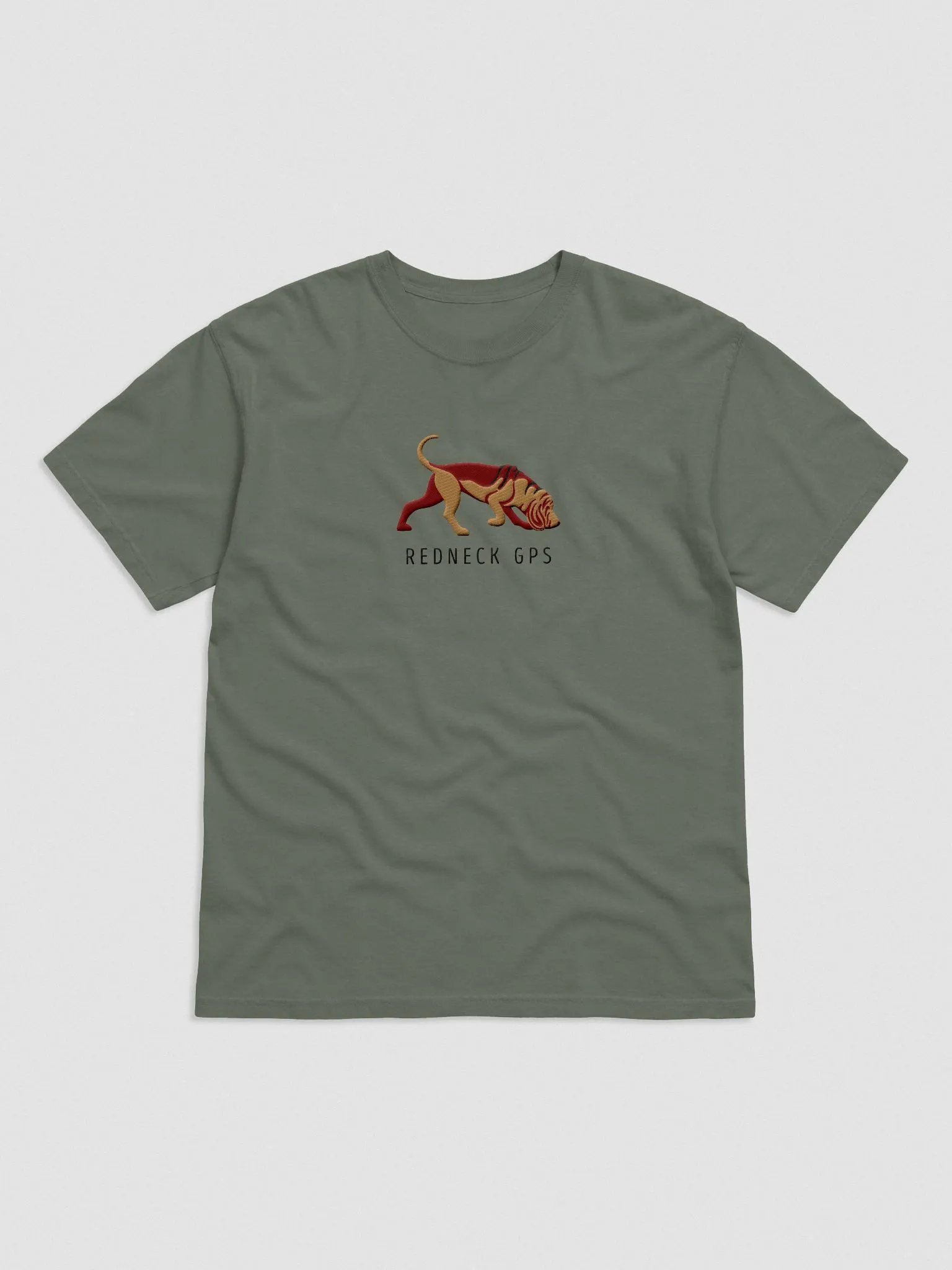 Redneck GPS T-Shirt(Embroidered) of a Bloodhound product image (4)
