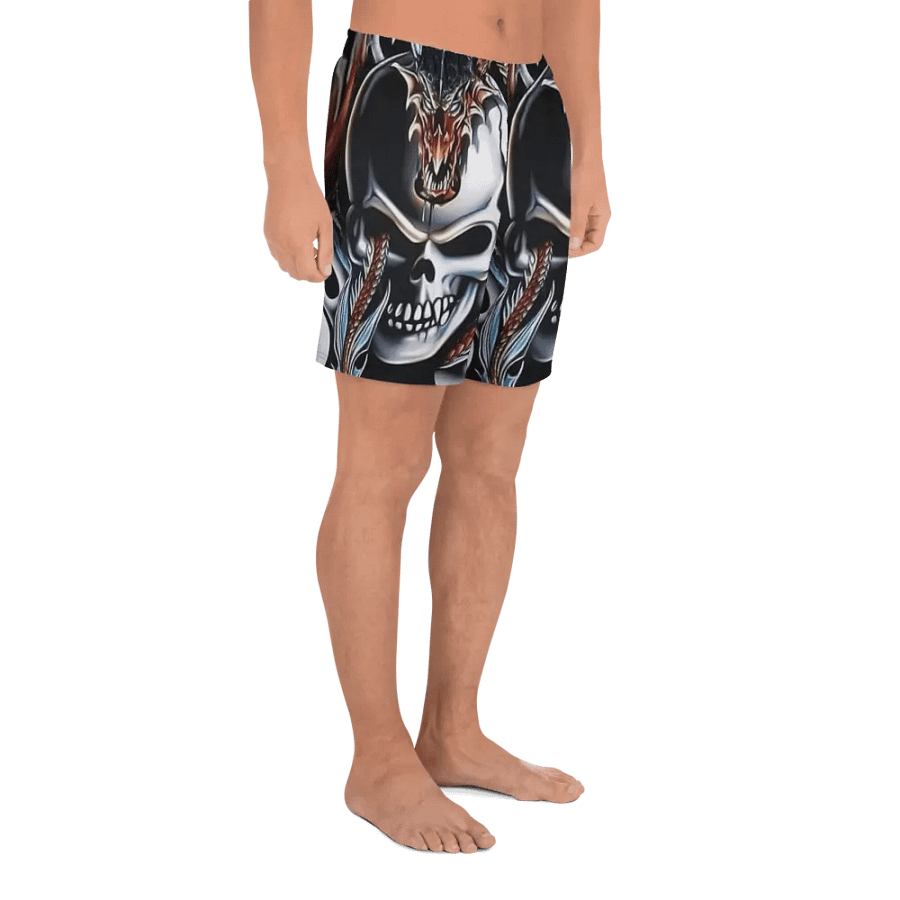Dragon Skull Athletic Long Shorts product image (3)