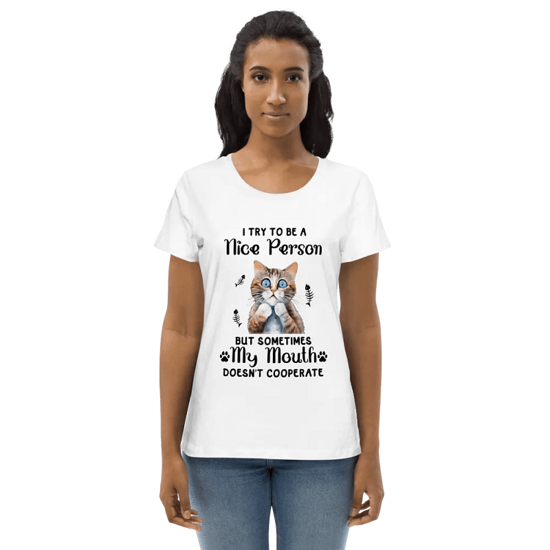 Whimsical Kitten Joke Shirt Women's Tee