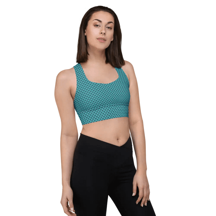 Geometric Waves Longline Sports Bra product image (1)