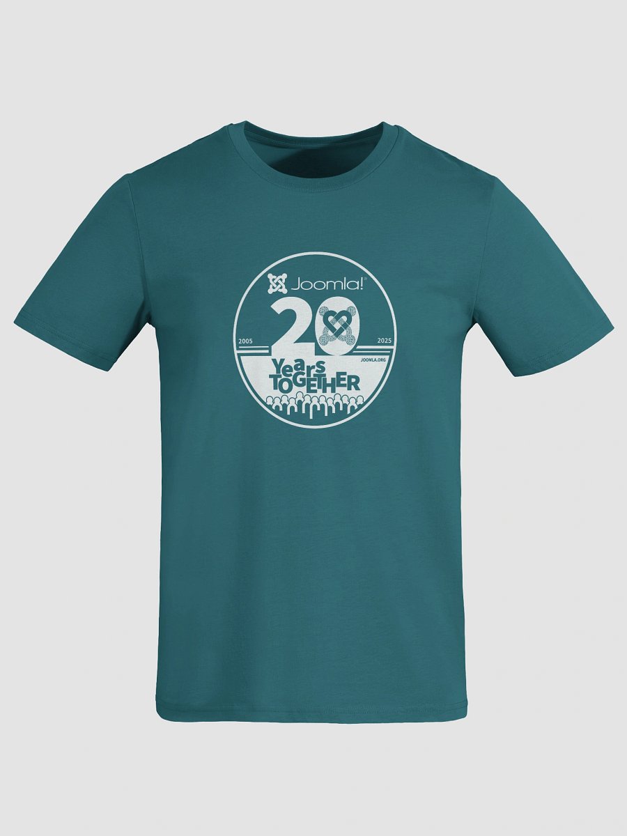 Joomla 20th Anniversary Edition<br /> — Unisex Organic Cotton / White — product image (1)