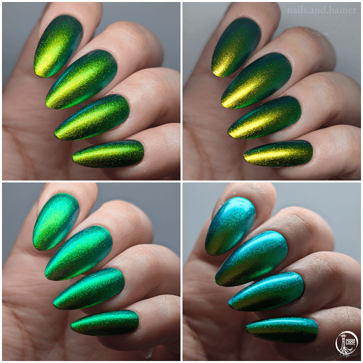 EMPIRE OF DELUSIONS - Gold Green Navy Multichrome Nail Polish product image (2)
