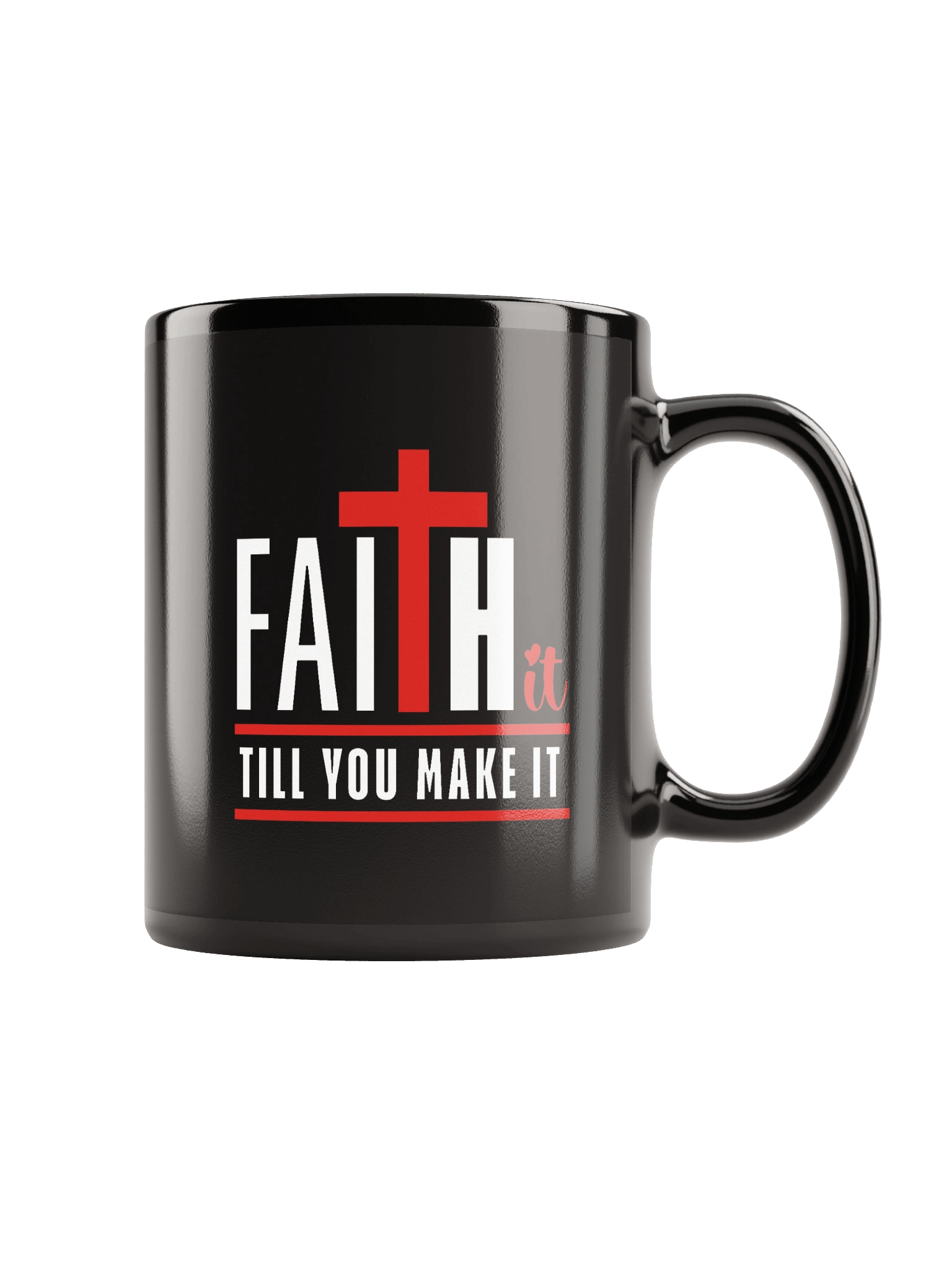 Faith It ’Til You Make It Christian Mug | Inspirational Coffee Mug for Women | Faith-Based Morning Motivation Cup product image (3)