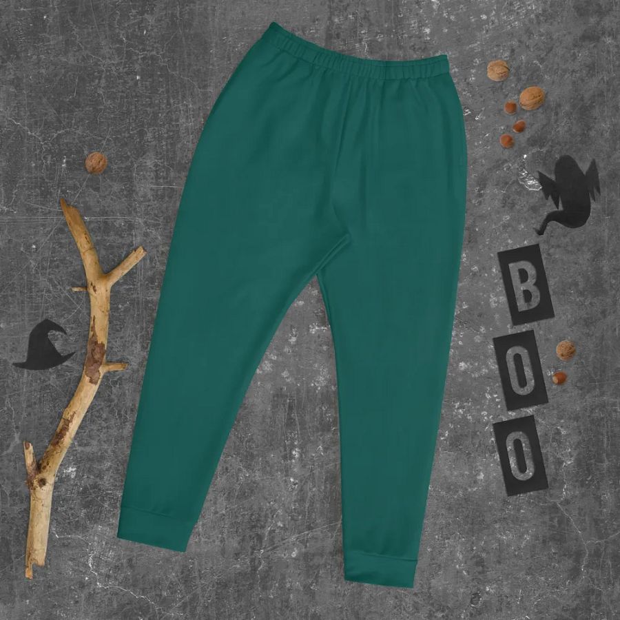 Plain Dark Green True Summer Recycled Polyester Premium Men's Joggers by Treasure Pie product image (9)