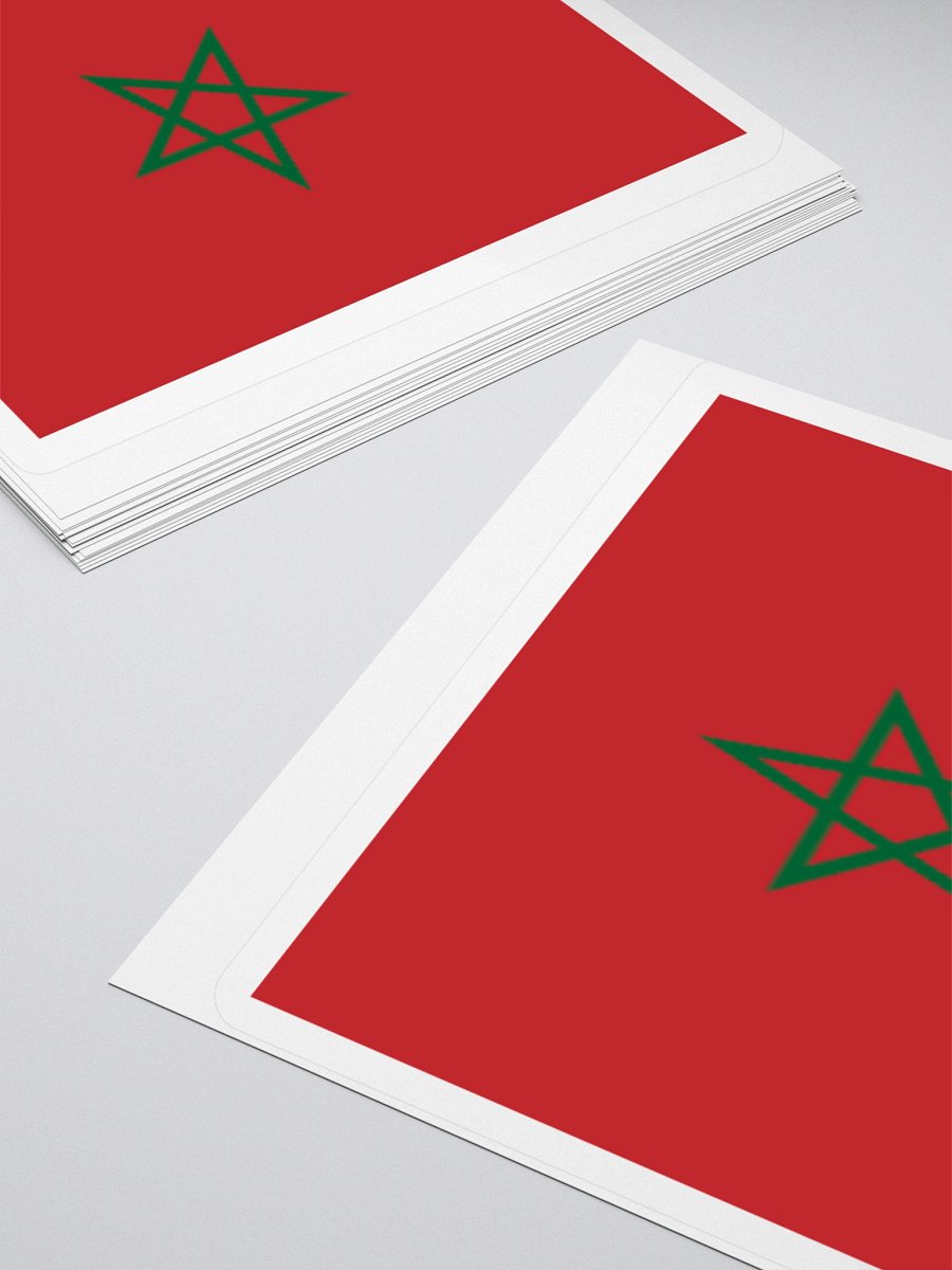 Exclusive Morocco Flag Kiss-Cut Sticker by TDS Music - Unique Design (3" x 3", 4" x 4", 5.5" x 5.5") product image (11)