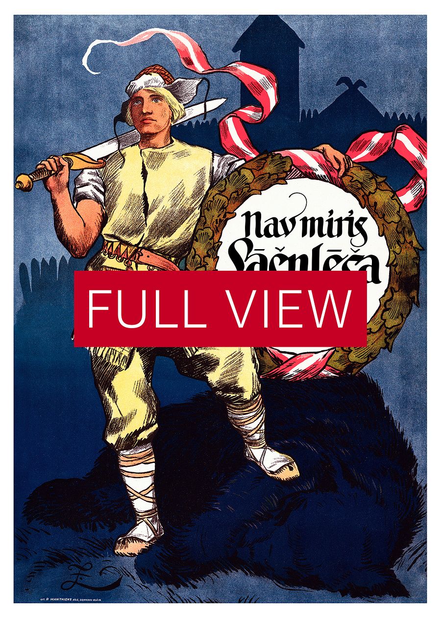Latvia retro poster, 1934 — retro travel poster, vintage travel wall art, propaganda poster, patriotic poster product image (3)