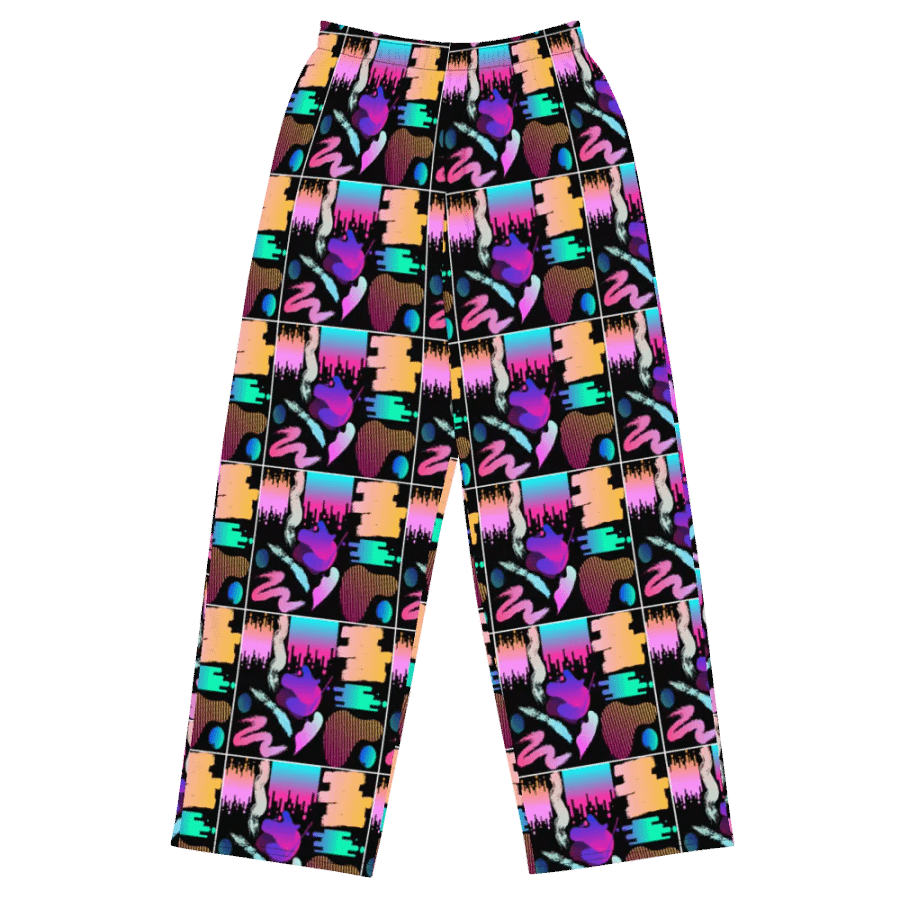 90's Pattern Unisex Wide Leg Pants | 90's Pattern Pants | 1990s Pattern product image (1)