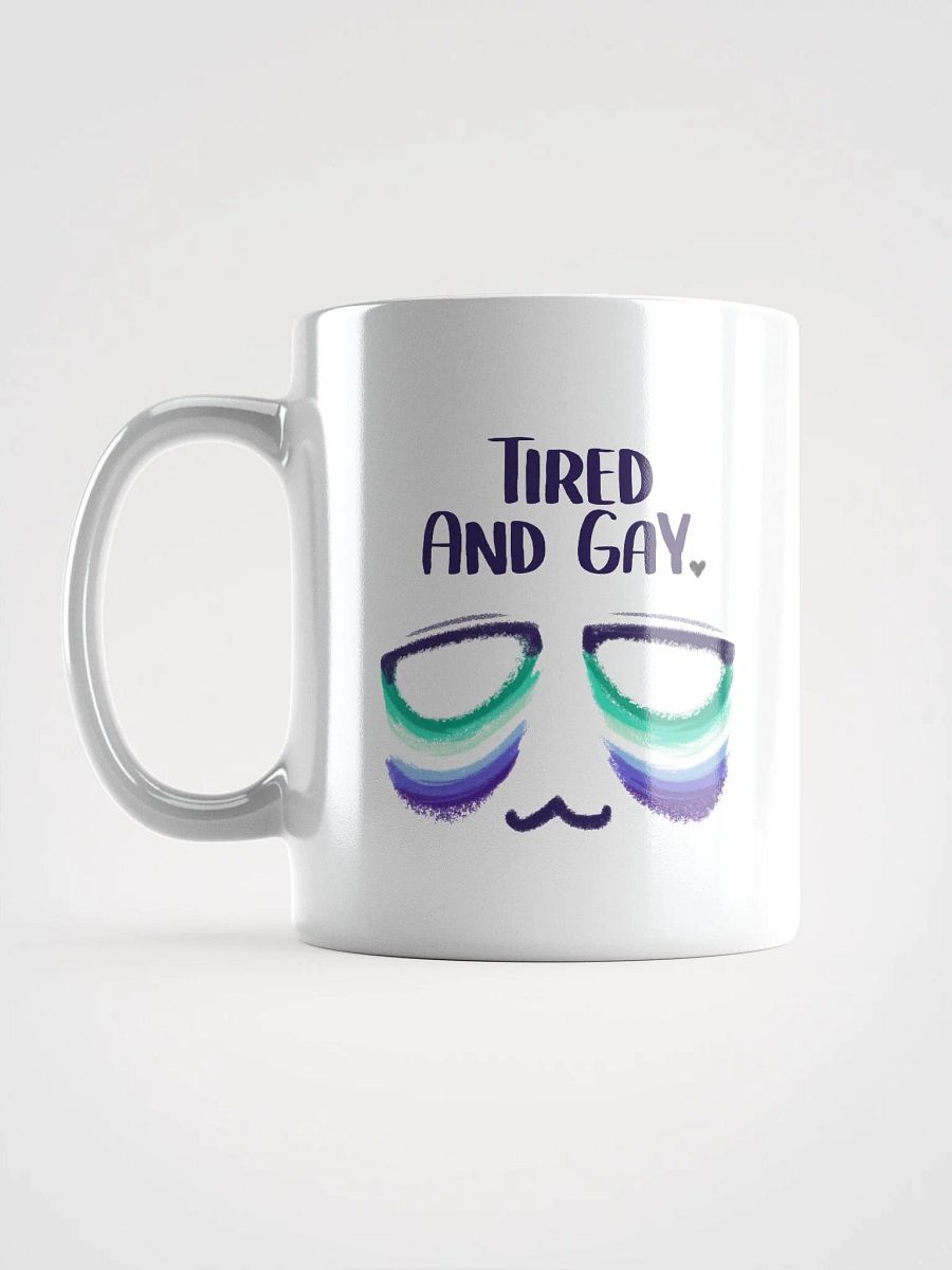 Tired and Gay - Gay Pride Flag Ceramic Mug product image (6)