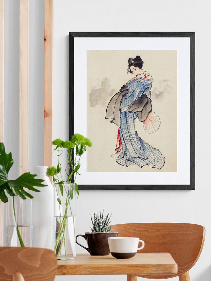 Illustration of a Japanese woman in kimono - Katsushika Hokusai product image (2)