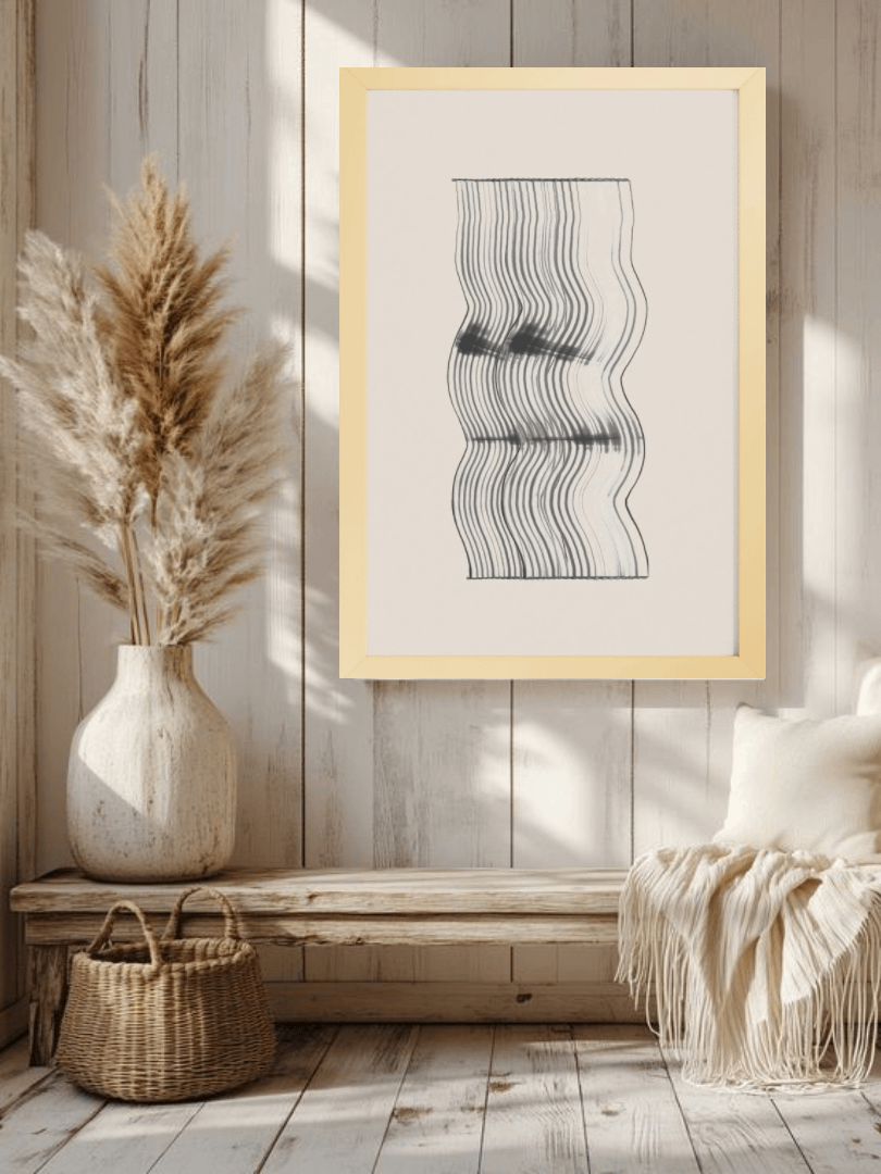 Flowing Motion Framed Poster | Modern Abstract Wall Art product image (1)