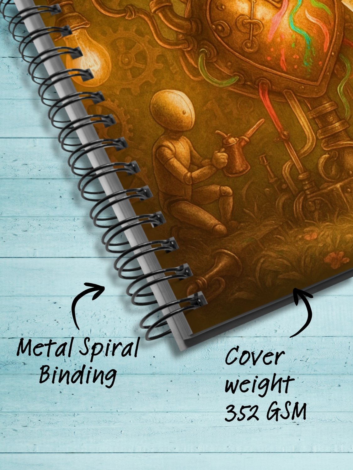 Steampunk Symphony - Spiral Journal Notebook product image (4)