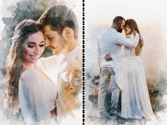 Watercolor painting from photo, watercolor painting custom, painting from photo, watercolor painting, Valentine Gift, canvas wall art product image (1)