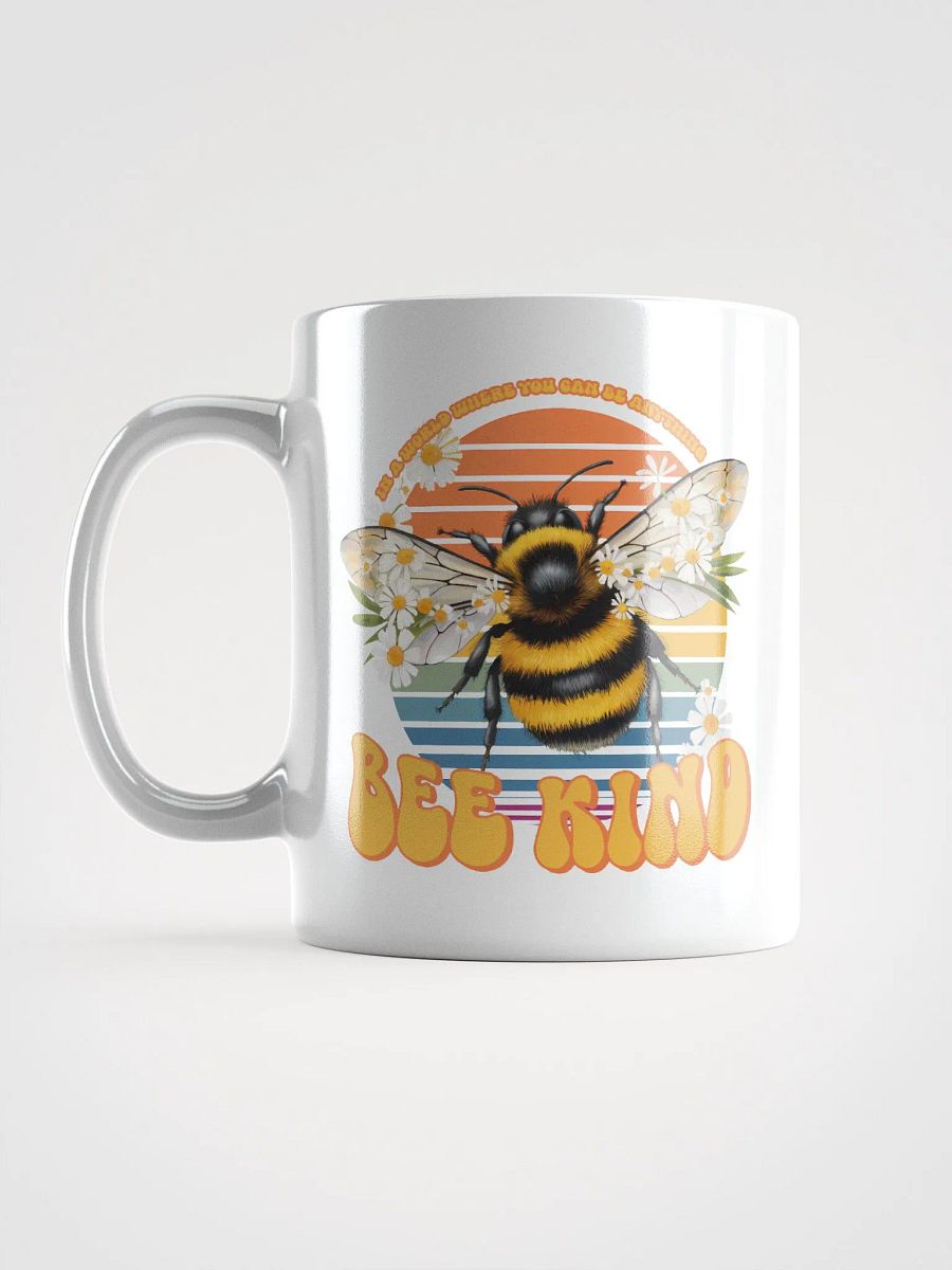 Sunset Bee Kind White Glossy Mug product image (6)