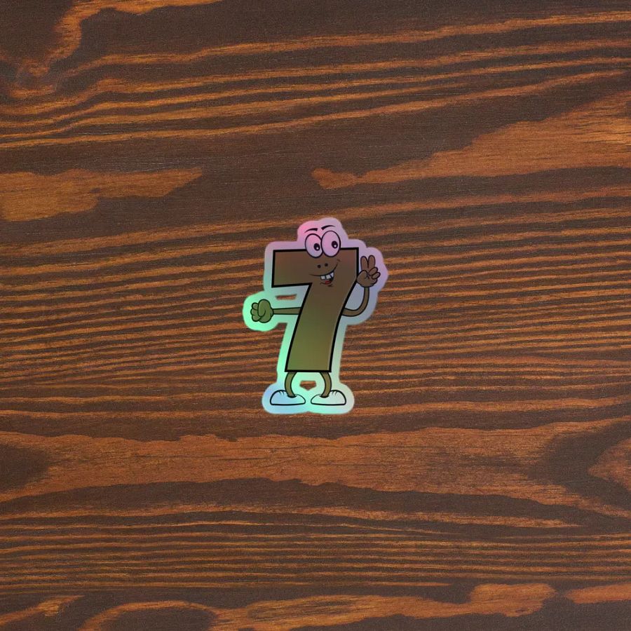7 Number Holographic Sticker product image (5)