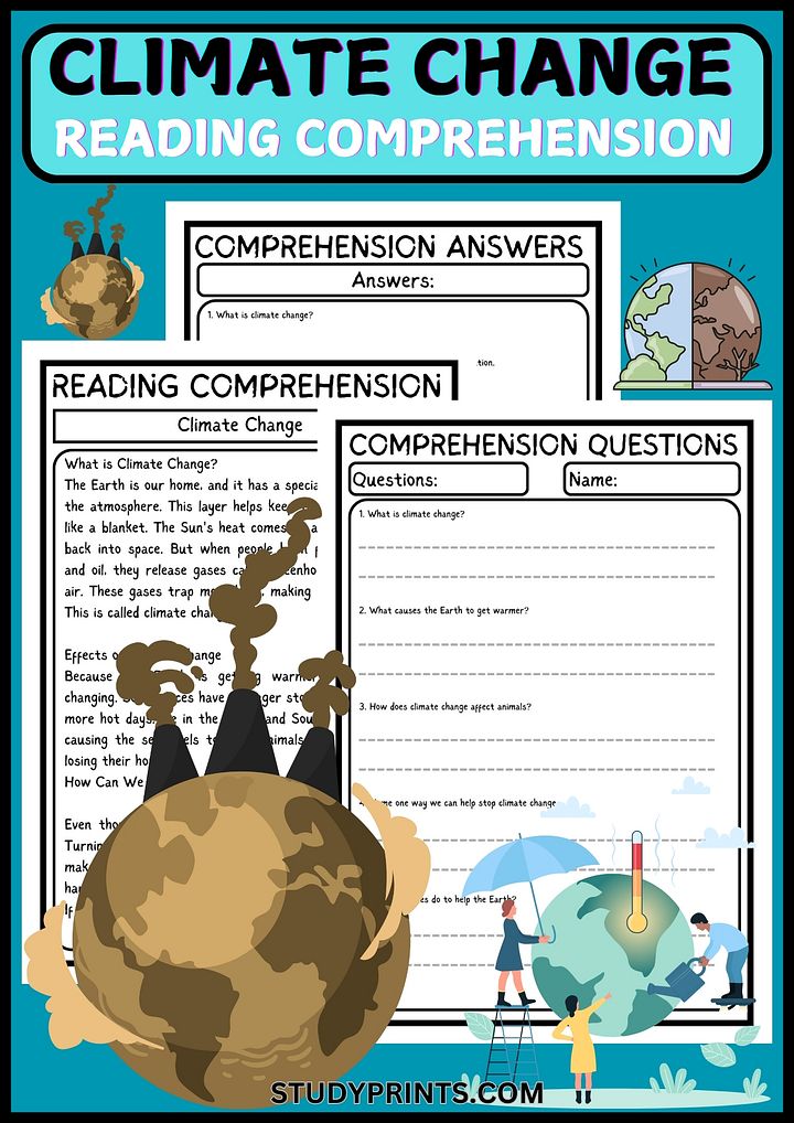 Climate Change Reading Comprehension for 4th-6th product image (1)
