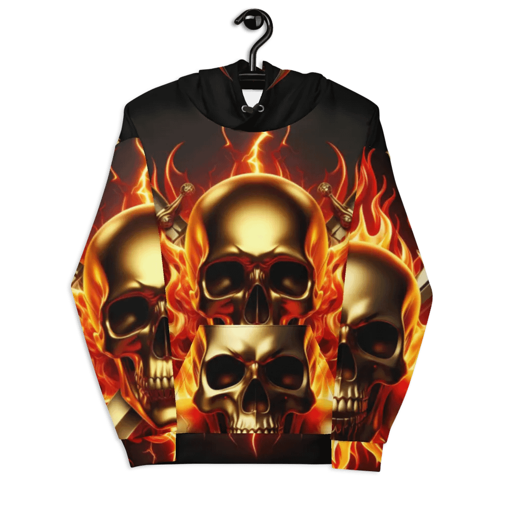 Inferno Golden Skulls - Unisex Hoodie #44 product image (7)