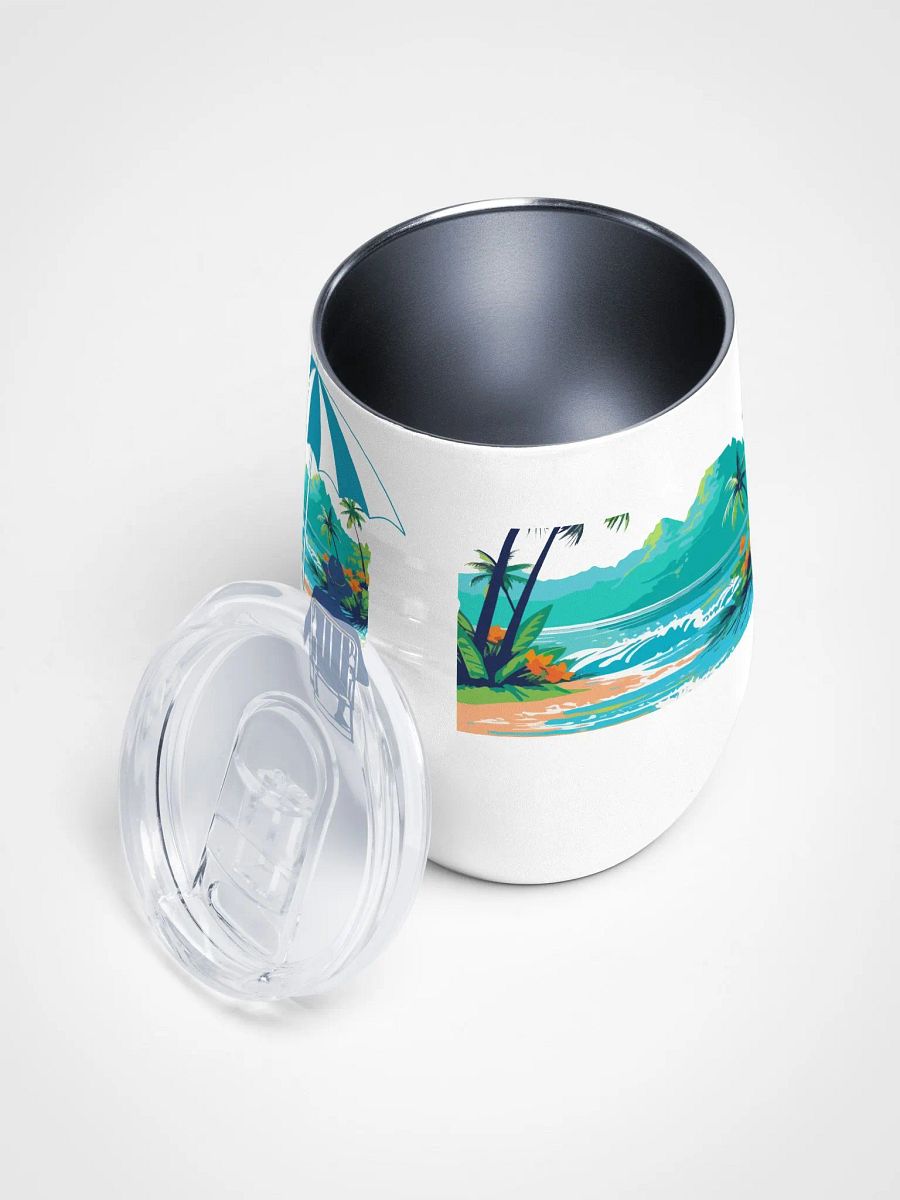 Tropical Getaway Wine Tumbler for granpa and granma product image (3)