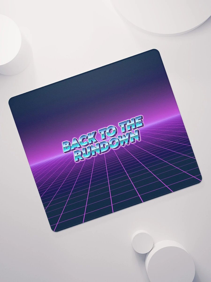 'Back To The Rundown' 80's Synth Grid Gaming Mousepad product image (7)