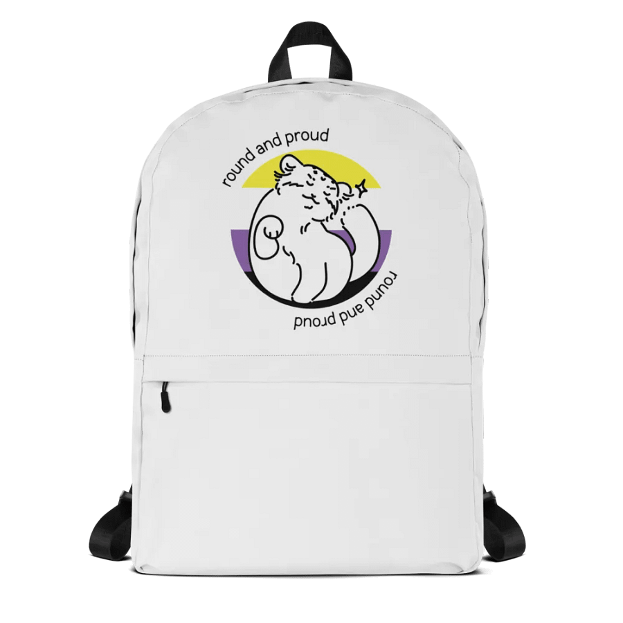 Round and Proud Manul Nonbinary Version - Backpack product image (1)