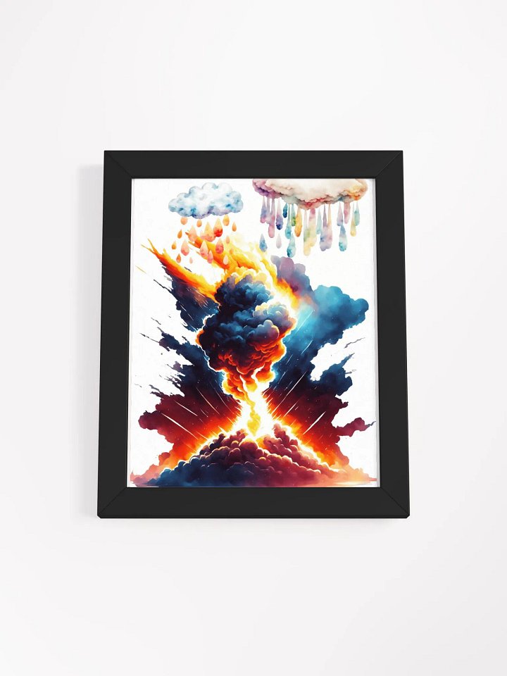 Fiery Volcano Under Stormy Skies product image (1)