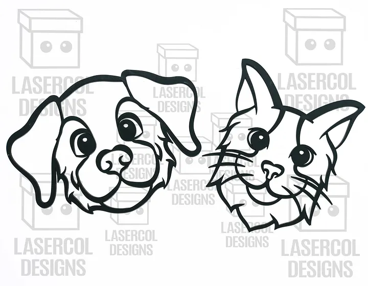 Cute Animals Wall Art Bundle - Laser Cut Files product image (2)