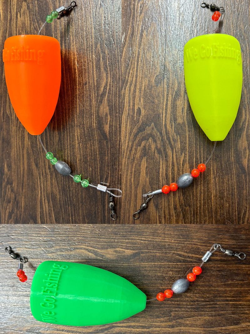 3 pack of We Go Fishing's Rattler Popping Corks