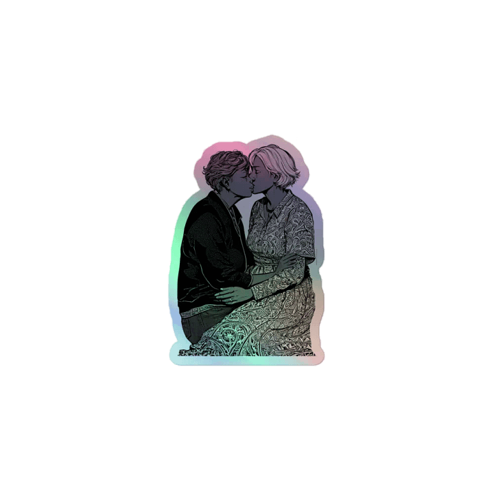 The Kiss of Love LGBTQ+ Holo Sticker product image (1)