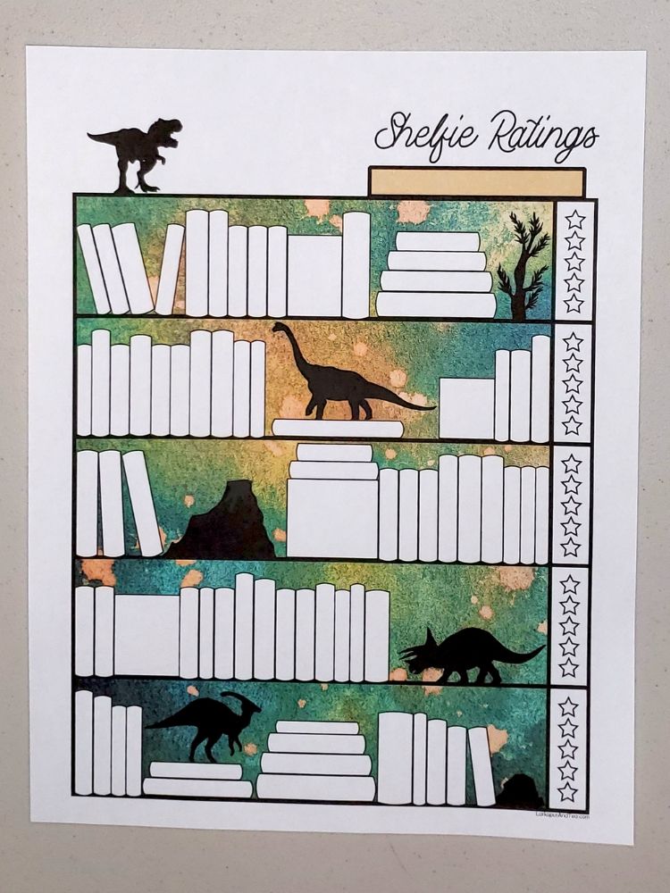 Shelfie Ratings Book Tracker, Printable Bookcase Journal Log with 7 Themes product image (6)