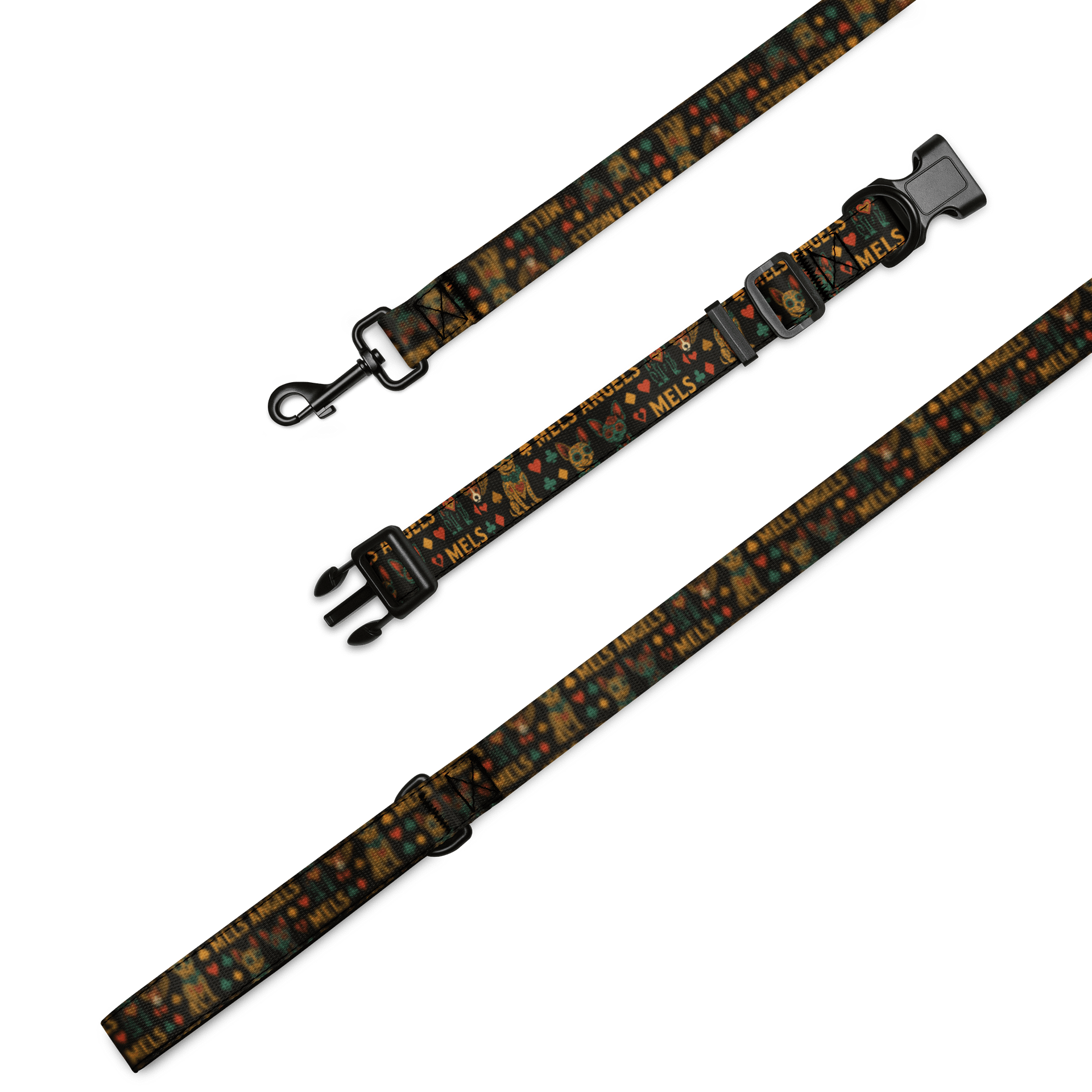 Mel’s Angels Day of the Dead Dog Collar & Leash Set product image (8)