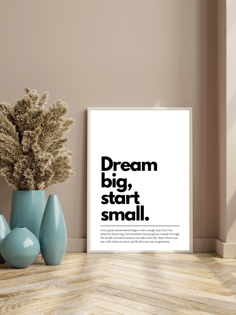 Dream Big Start Small Minimalist Printable Wall Art product image (4)