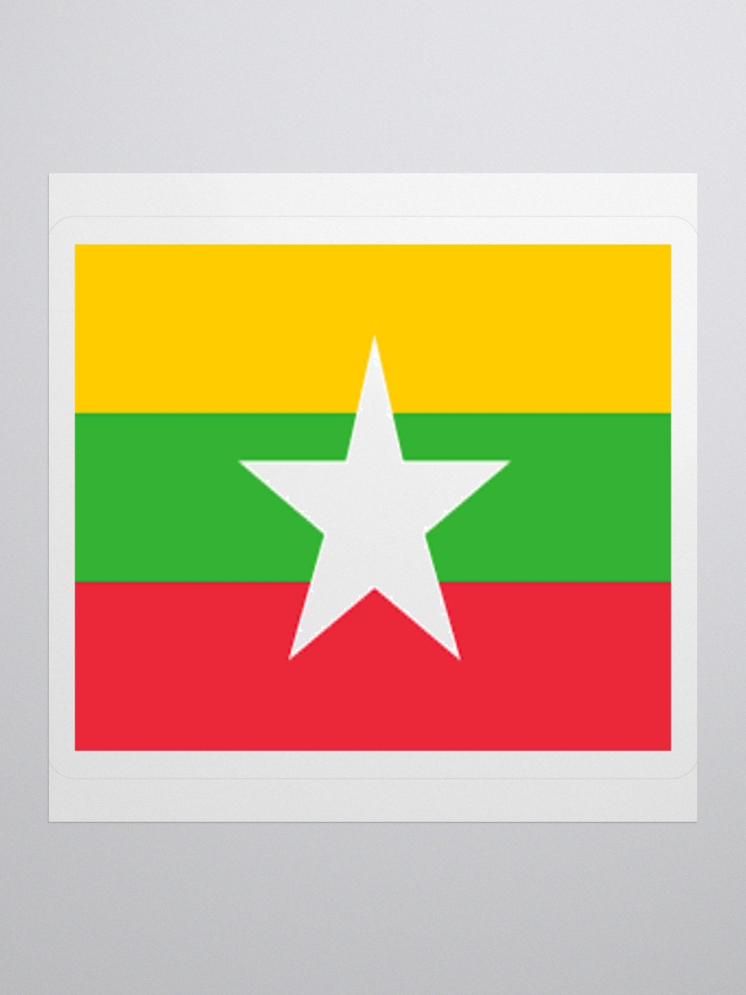 Exclusive Myanmar Flag Kiss-Cut Sticker by TDS Music - Unique Design (3" x 3", 4" x 4", 5.5" x 5.5") product image (2)