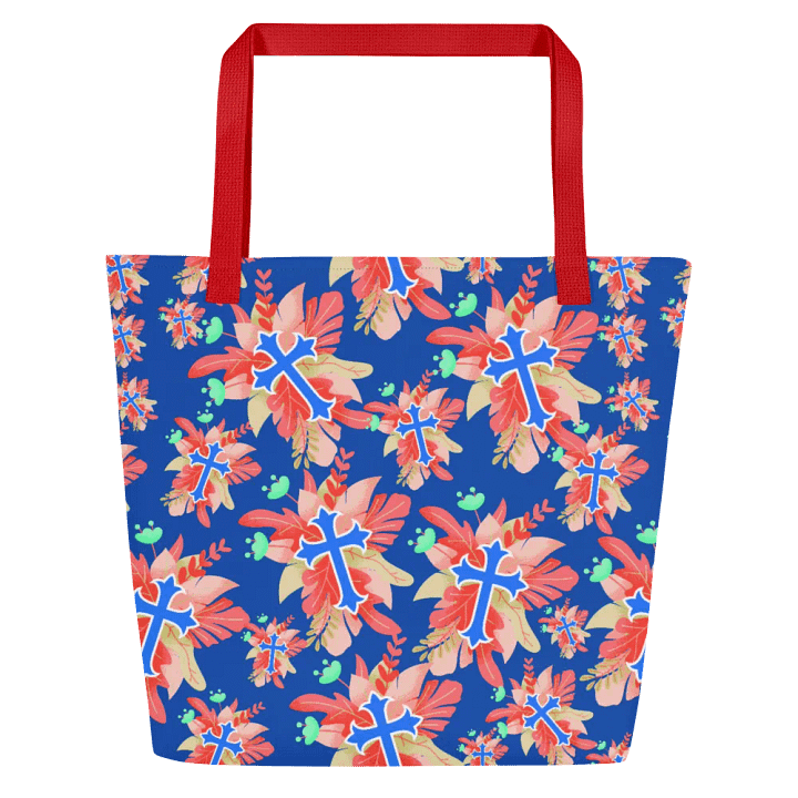 Coral Floral Cross Tote Bag product image (2)