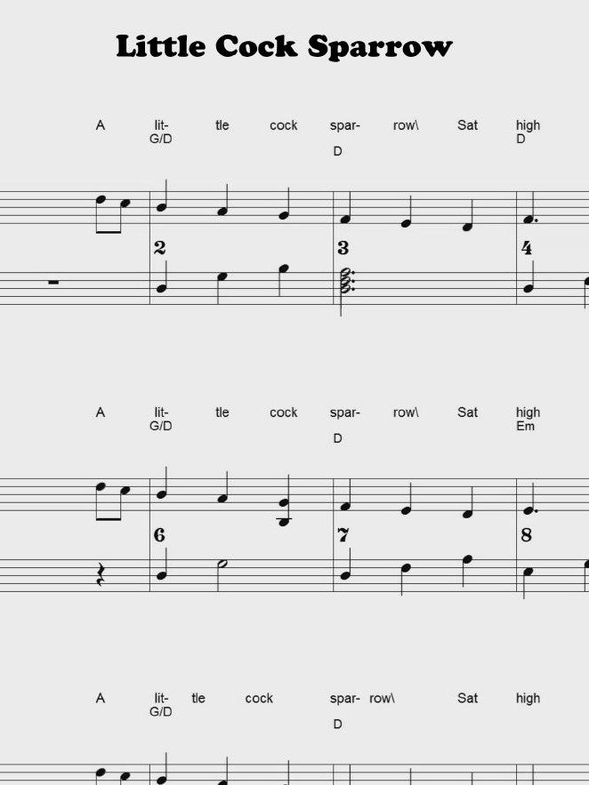 Little Cock Sparrow - CS - Piano sheet music product image (1)
