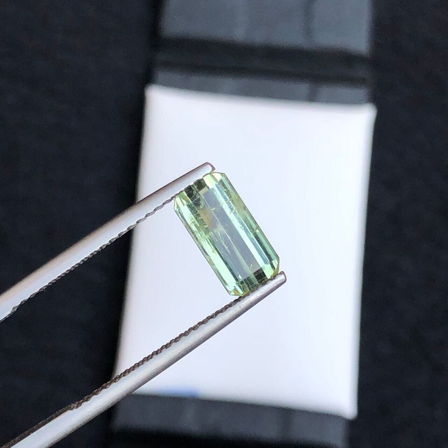 TOURMALINE FOR RING EMERALD CUT YELLOW/GREEN NATURAL GEMSTONE FOR GIFT, 1.90 CRT product image (5)