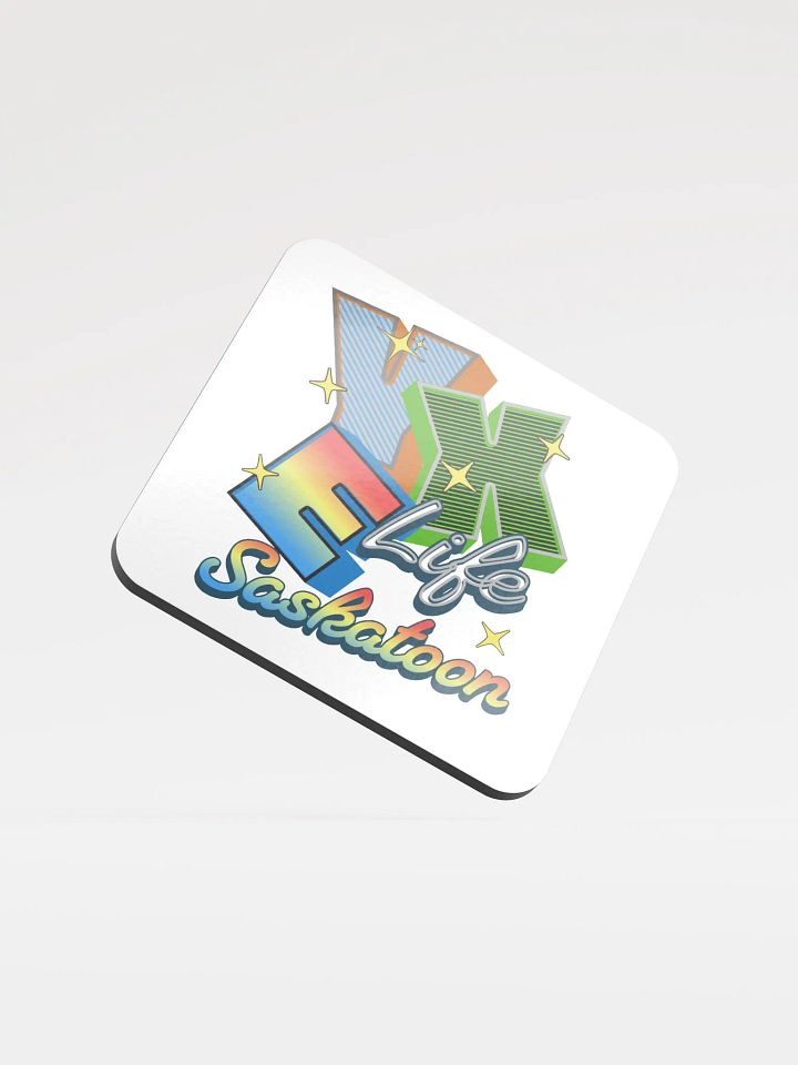 YXE Life Saskatoon Vibrant Letters Cork Coaster product image (2)