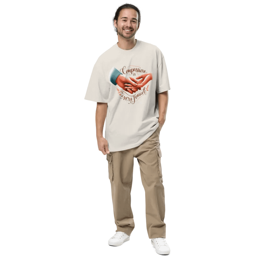 Compassion in Every Touch Oversized Faded T-Shirt product image (32)