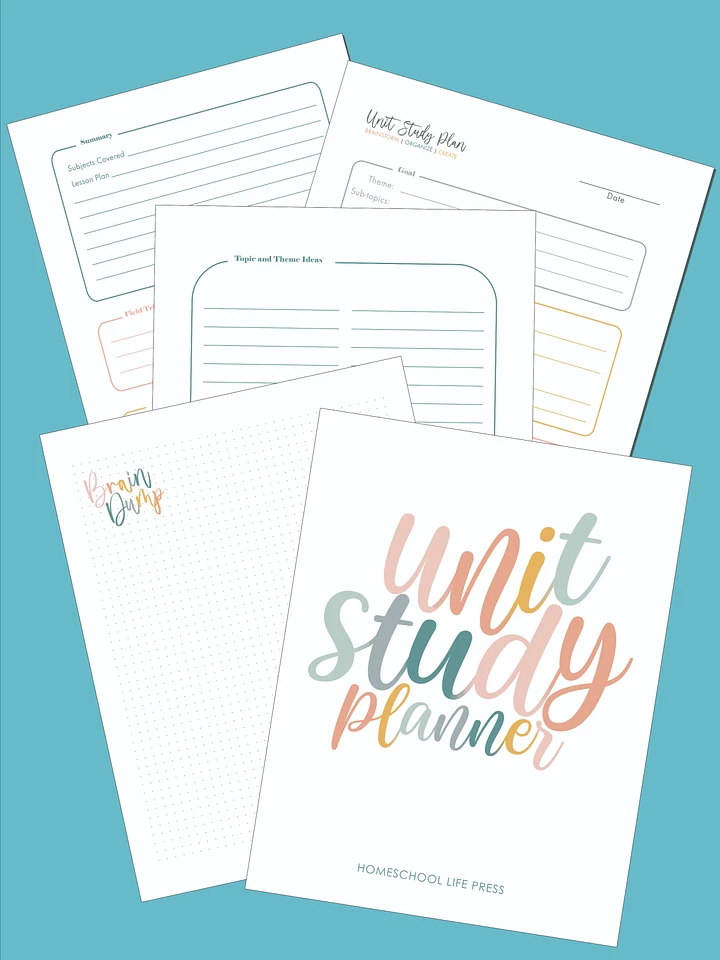 Unit Study Printable Planner product image (1)