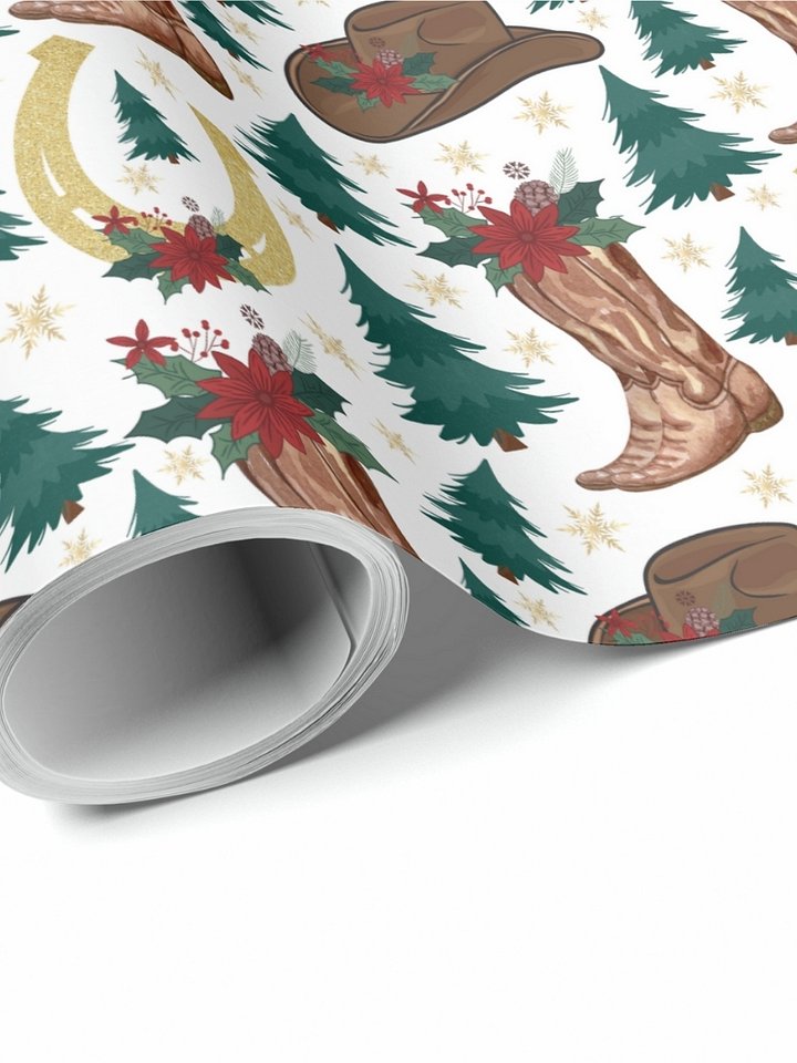 Cowboy Christmas Gift Wrapping Paper product image (1)