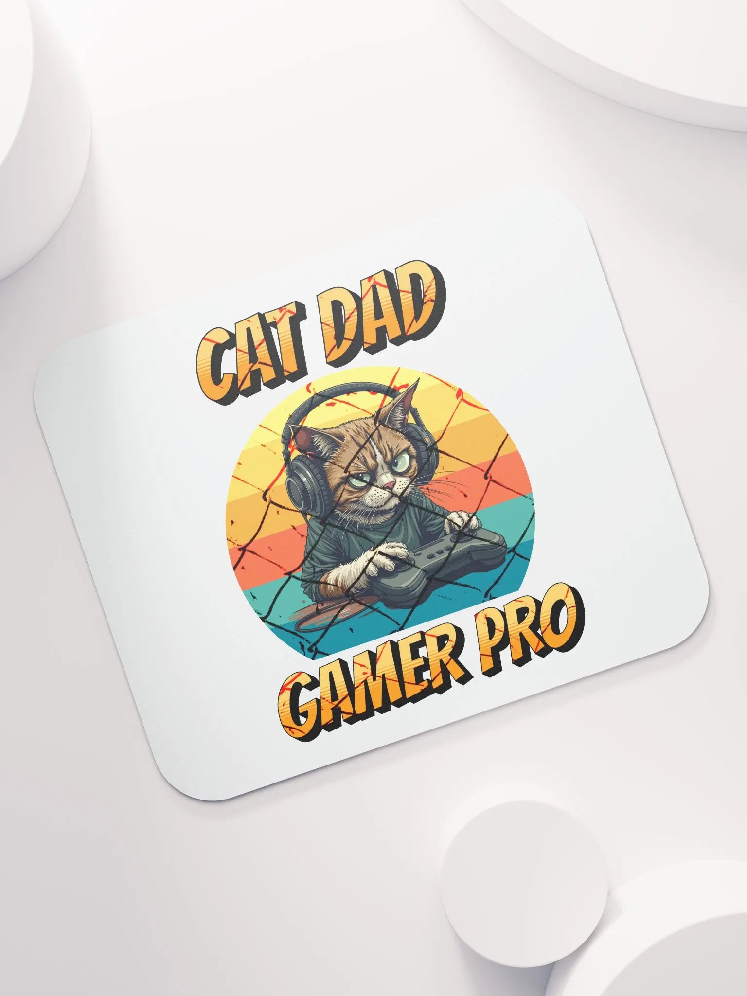 Cat Dad Gamer Pro Mouse Pad product image (5)