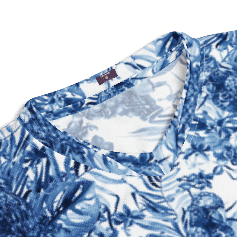 Azure Jungle | Recycled Unisex Sports Jersey product image (8)