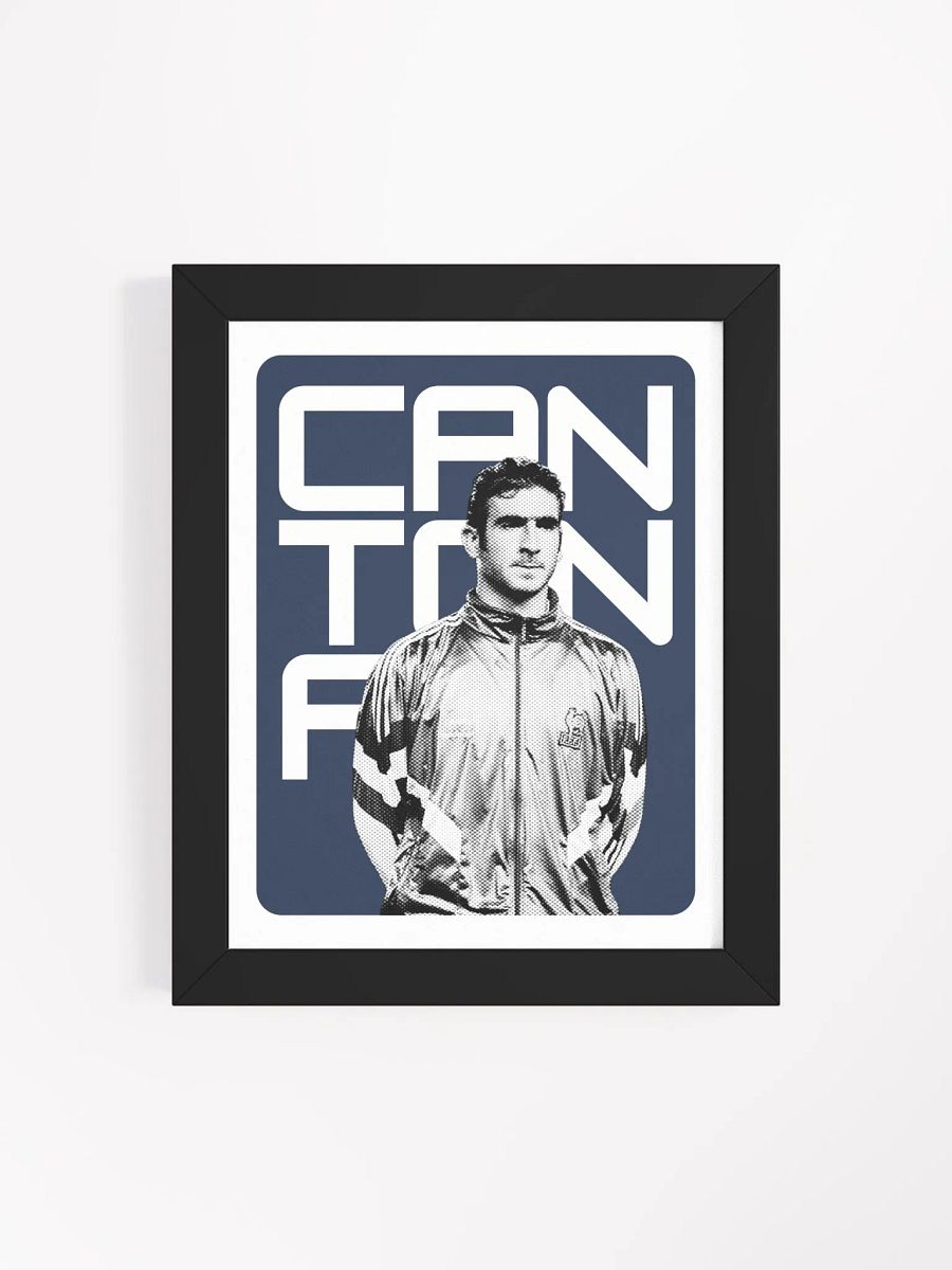 Eric Cantona BW France Name Art Framed Print product image (3)