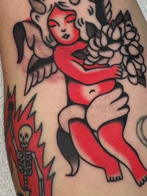 A little devil baby angel - tattoo tour part 2 #creatorsearchinsights #tattooideas #tattootiktok 