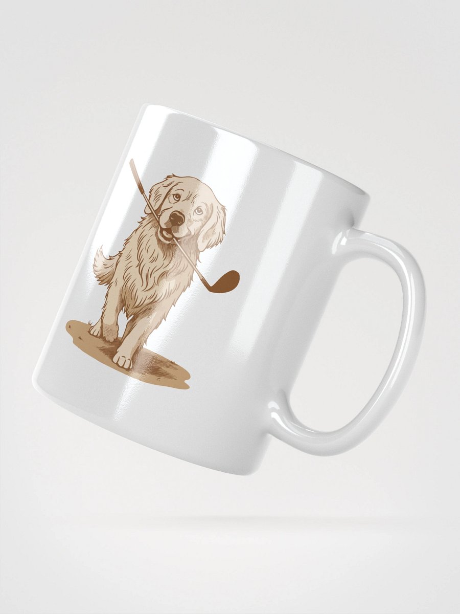 Golfing Golden Retriever White Glossy Mug product image (6)