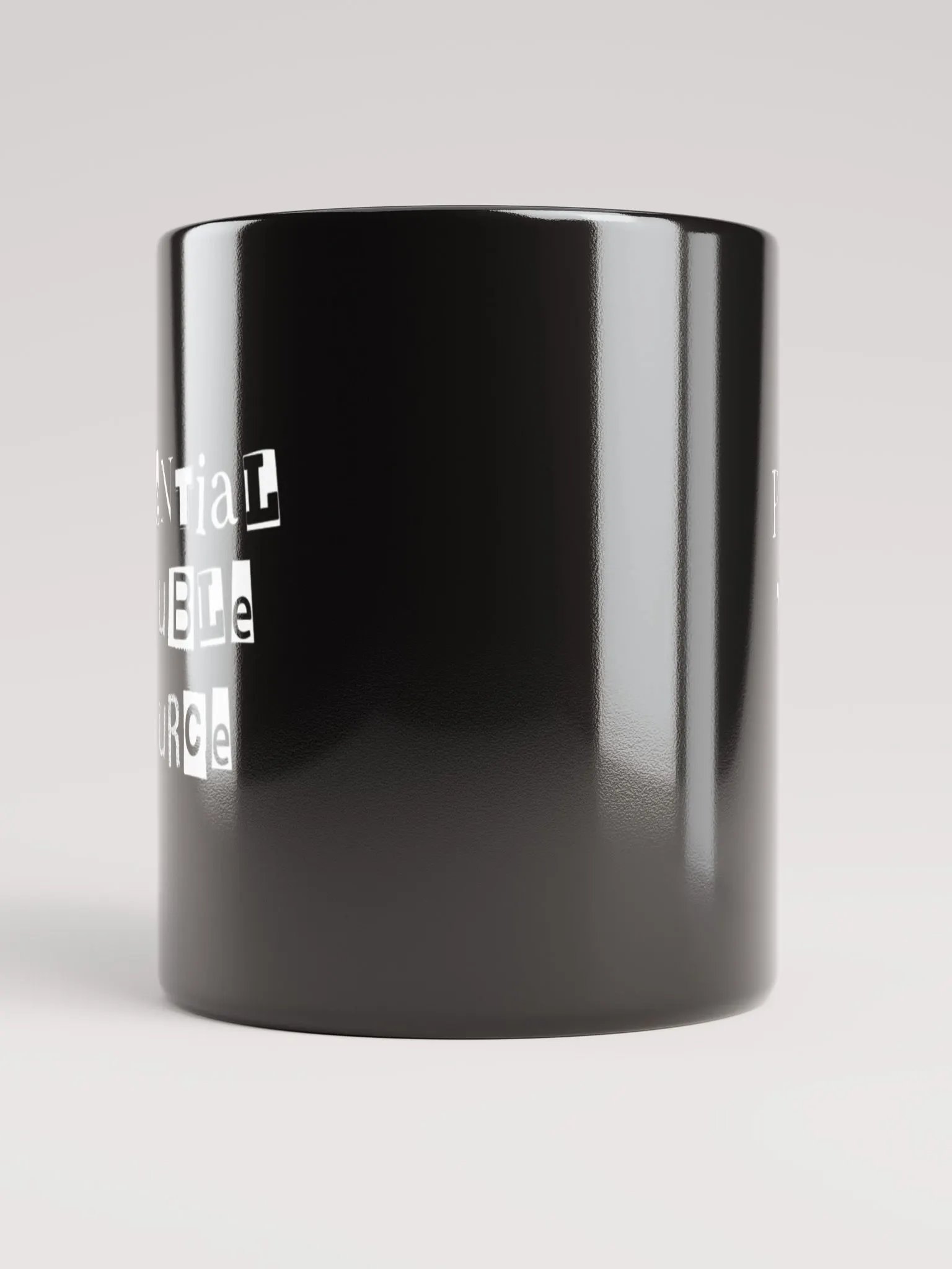 Potential Trouble Source (PTS) Mug - black, white lettering product image (2)