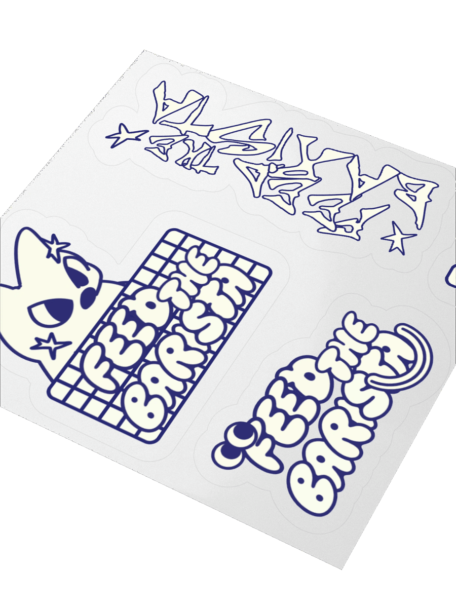 Feed the Barista sticker sheet 1 product image (6)