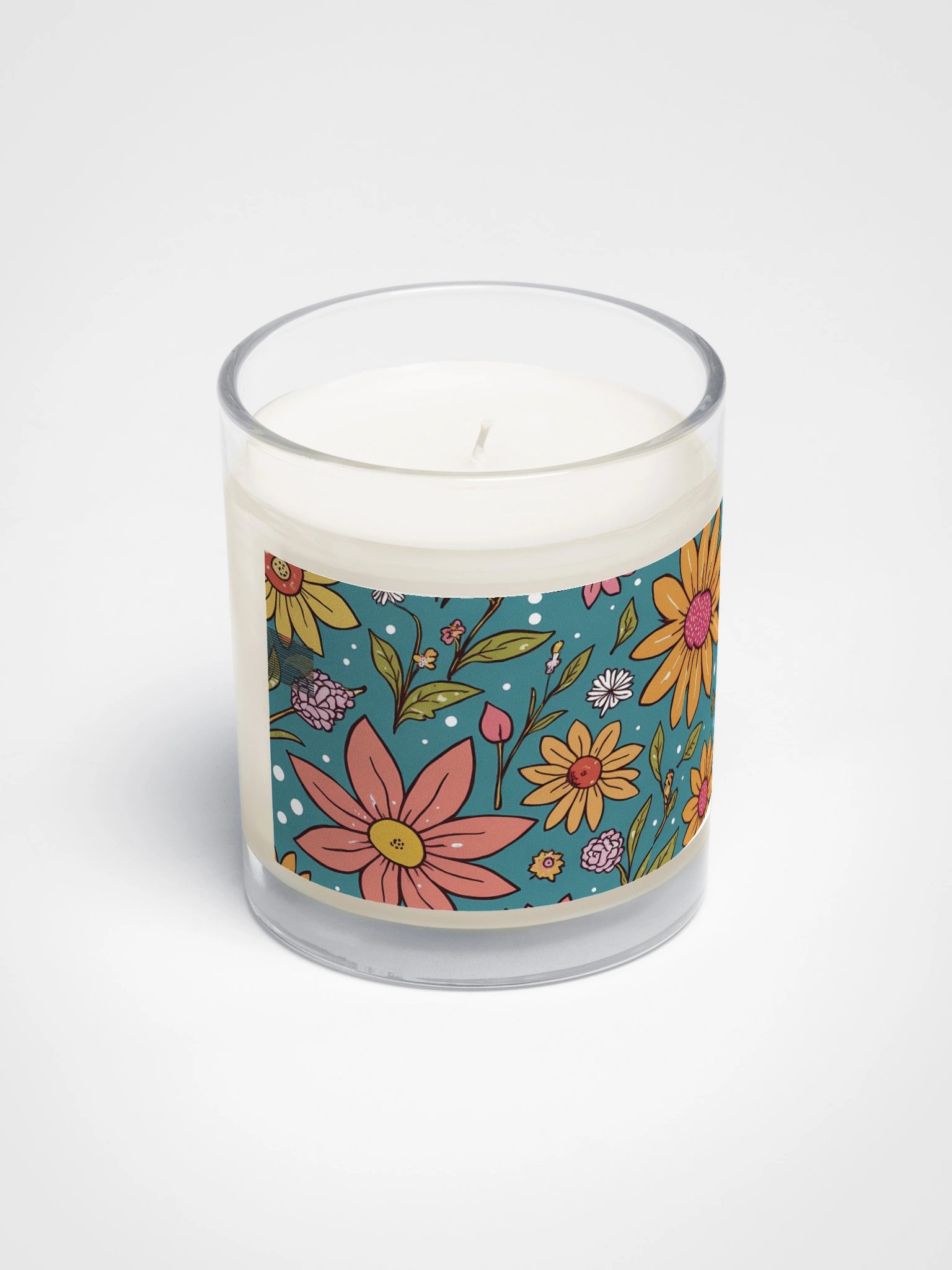 Daisy Soy Candle With Colorful Wildflower Floral product image (2)