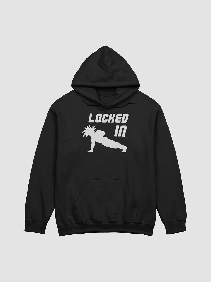 LOCKED IN hoodie (white logo) product image (1)