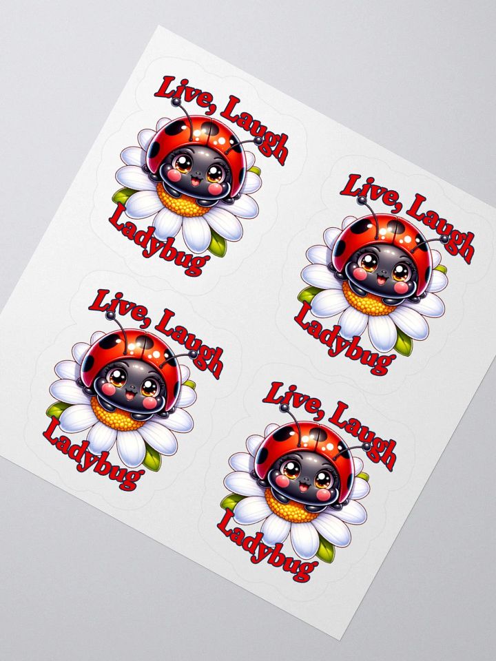 Live, Laugh Ladybug Kiss Cut Sticker product image (5)