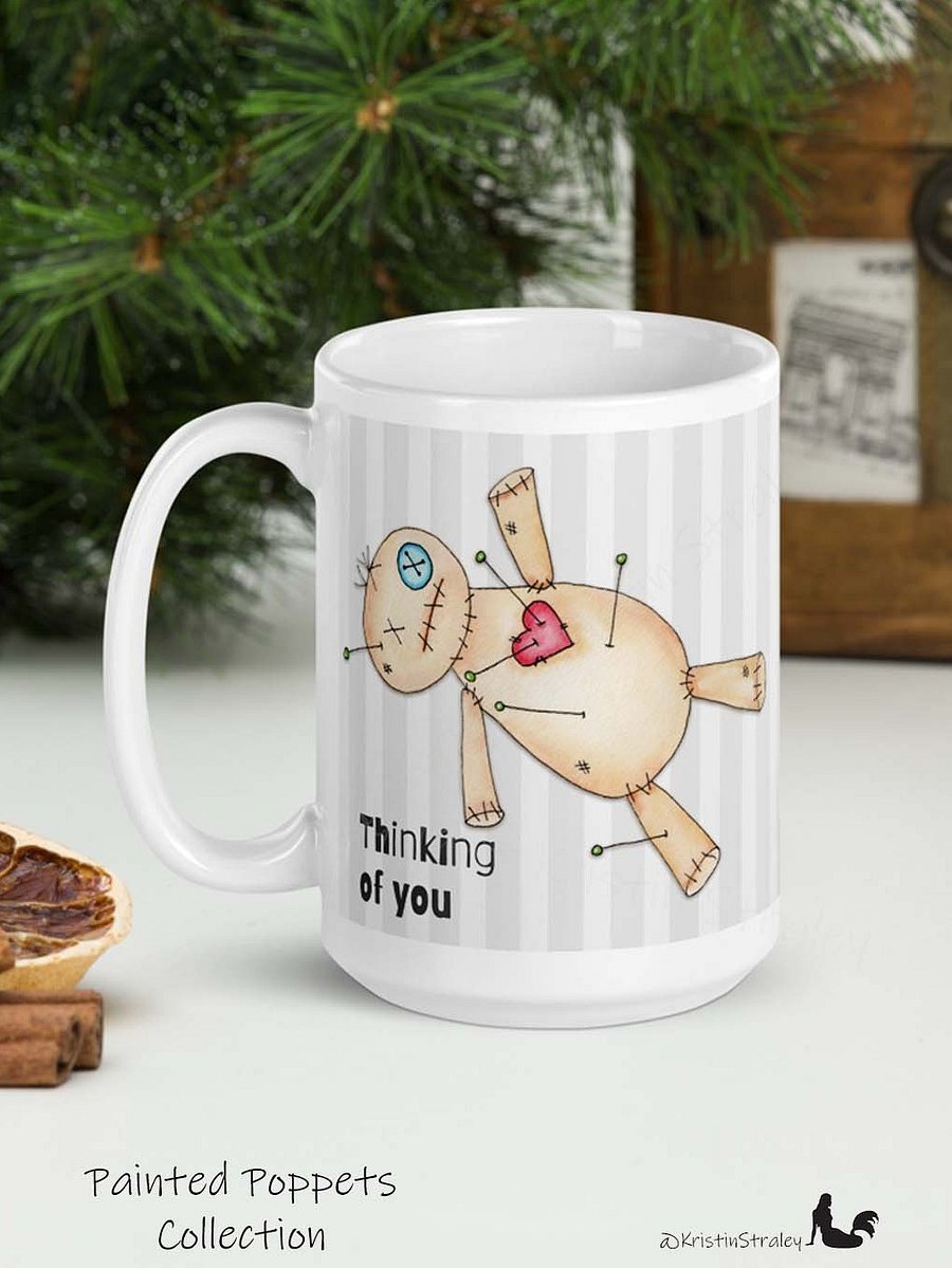 Painted Poppet Voodoo Doll "Thinking of You" Mug product image (6)