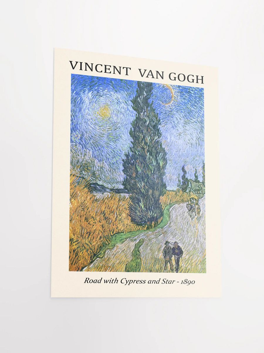 Classic art poster 'Road with Cypress and Star' by Vincent van Gogh product image (9)